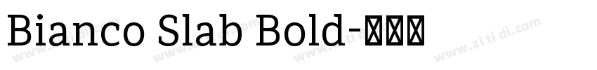 Bianco Slab Bold字体转换